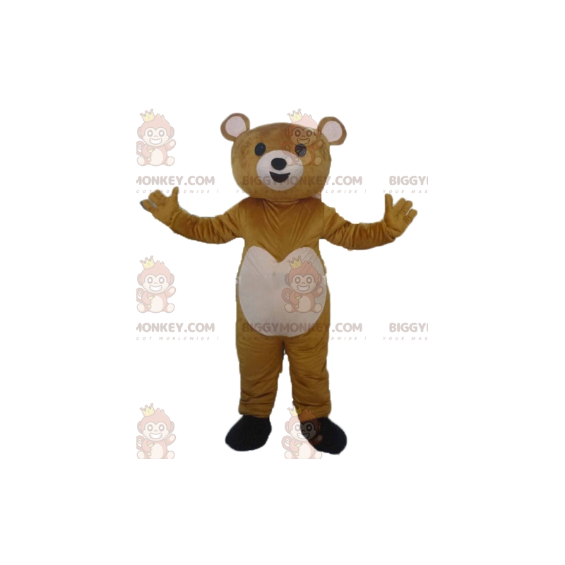 Costume da mascotte BIGGYMONKEY™ di Teddy Bear marrone e rosa