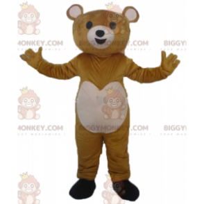 Costume da mascotte BIGGYMONKEY™ di Teddy Bear marrone e rosa