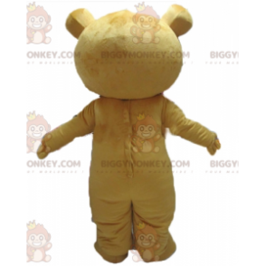 Very Smiling Yellow and White Teddy BIGGYMONKEY™ Mascot Costume