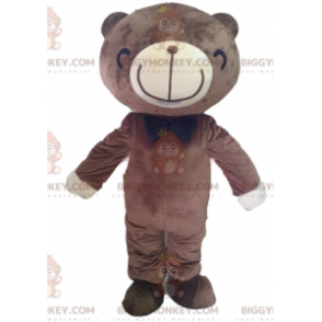 Kostium maskotki brązowo-białego niedźwiedzia BIGGYMONKEY™ z