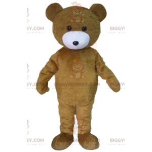 Braun-weißer Teddybär BIGGYMONKEY™ Maskottchen-Kostüm -