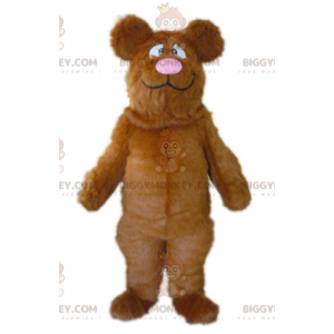 BIGGYMONKEY™ Costume da mascotte grande peloso orso marrone e