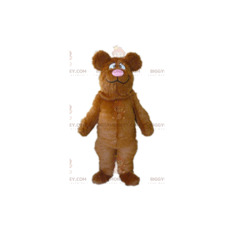 BIGGYMONKEY™ Big Furry Brown ja Pink Bear maskottiasu -