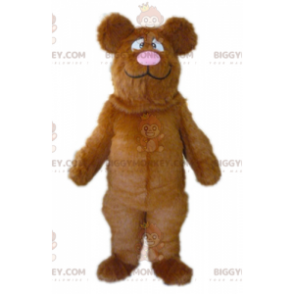 BIGGYMONKEY™ Disfraz de mascota de oso rosa y marrón peludo