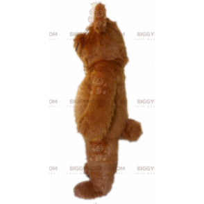 BIGGYMONKEY™ Disfraz de mascota de oso rosa y marrón peludo