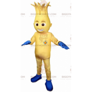 Yellow and Blue Snowman BIGGYMONKEY™ Mascot Costume –