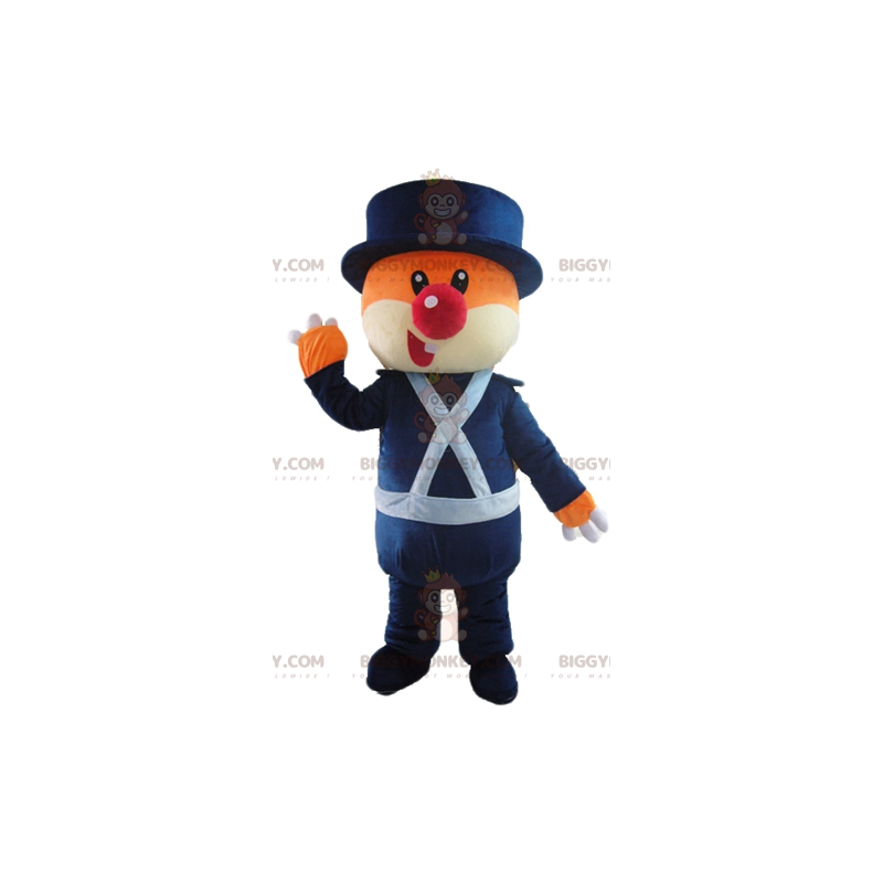 Costume de mascotte BIGGYMONKEY™ d'ours orange et blanc en