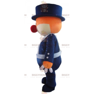 Kostým oranžovobílého medvěda BIGGYMONKEY™ maskota v modré