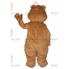 BIGGYMONKEY™ Big Smiling Brown and Yellow Bear Mascot Costume –