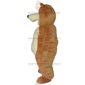 BIGGYMONKEY™ Big Smiling Brown and Yellow Bear Mascot Costume –