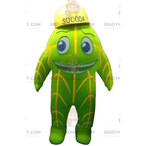 BIGGYMONKEY™ mascottekostuum Socoda groen en geel BIGGYMONKEY™