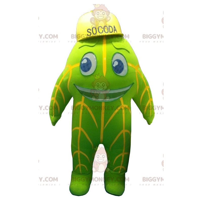Disfraz de mascota BIGGYMONKEY™ Socoda verde y amarillo Disfraz