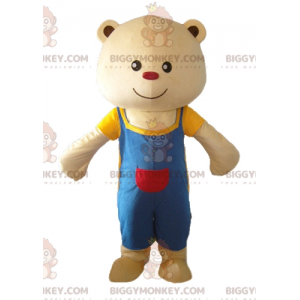 Costume de mascotte BIGGYMONKEY™ de gros nounours beige avec