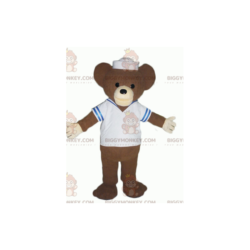 Costume de mascotte BIGGYMONKEY™ d'ours marron habillé en