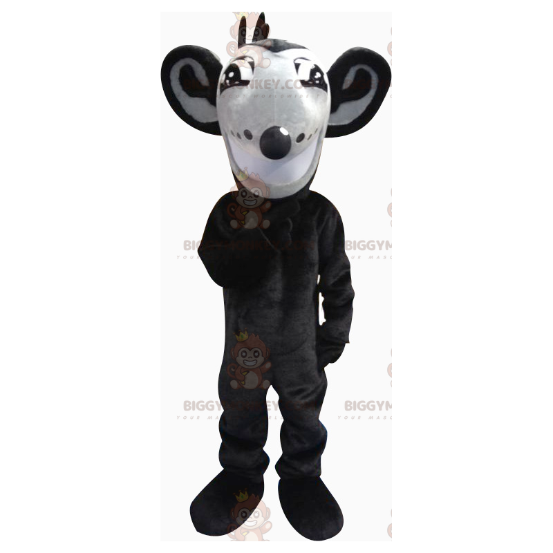 Cute Black and Gray Mouse BIGGYMONKEY™ Mascot Costume –