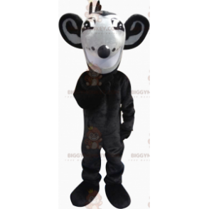 Bonito disfraz de mascota de ratón negro y gris BIGGYMONKEY™ -