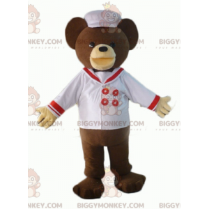 Στολή μασκότ Brown Bear BIGGYMONKEY™ ντυμένη σαν σεφ -