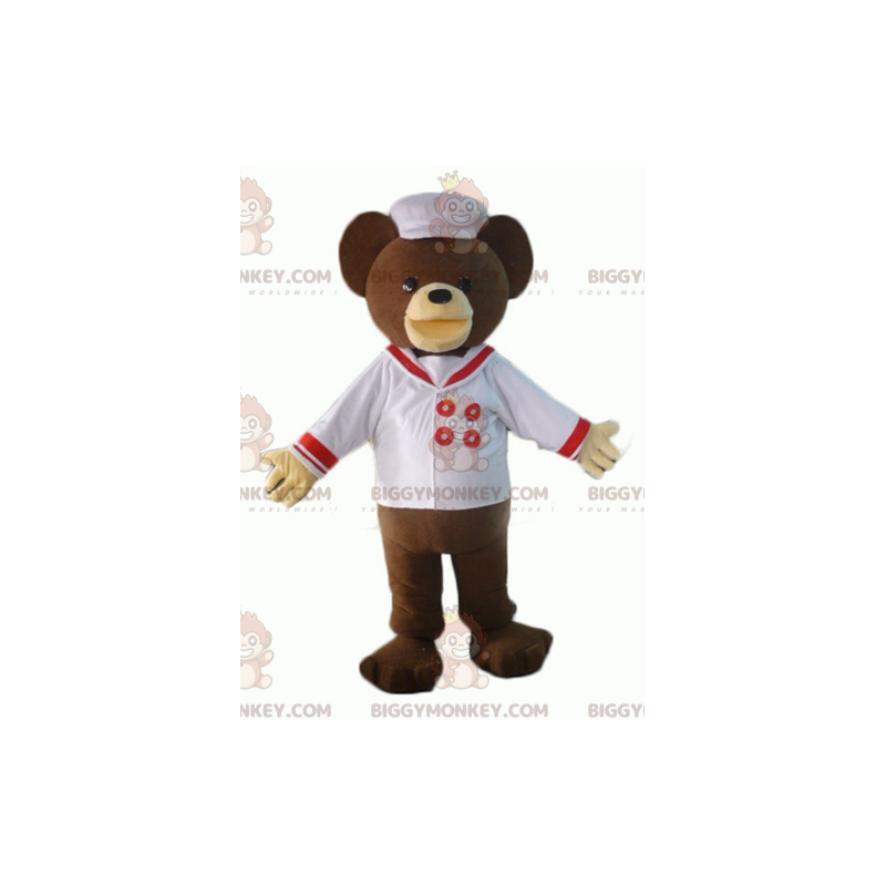 Στολή μασκότ Brown Bear BIGGYMONKEY™ ντυμένη σαν σεφ -