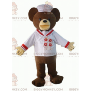 Στολή μασκότ Brown Bear BIGGYMONKEY™ ντυμένη σαν σεφ -