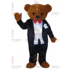 Bruine teddybeer BIGGYMONKEY™ mascottekostuum aankleden