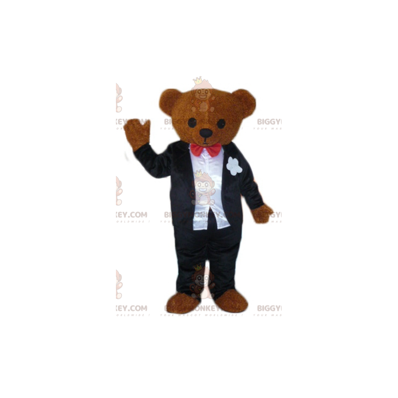 Brown Teddy Bear BIGGYMONKEY™ Mascot Costume Dress Up Black &