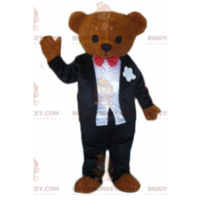 Brown Teddy Bear BIGGYMONKEY™ Mascot Costume Dress Up Black &