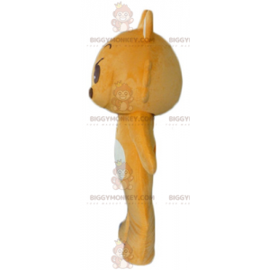 Drilsk udseende orange og hvid bamse BIGGYMONKEY™ maskot