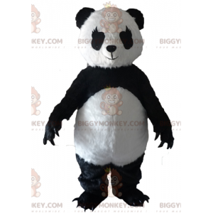 BIGGYMONKEY™ Maskottchen-Kostüm aus schwarz-weißem Panda mit