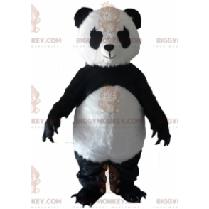 BIGGYMONKEY™ maskotkostume af sort og hvid panda med store