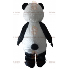 BIGGYMONKEY™ maskotkostume af sort og hvid panda med store