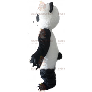 BIGGYMONKEY™ maskotkostume af sort og hvid panda med store