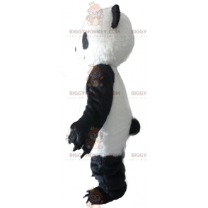 Disfraz de mascota BIGGYMONKEY™ de panda blanco y negro con