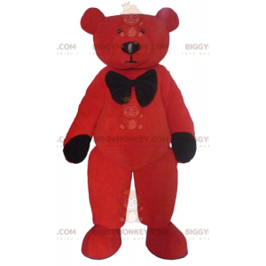 Costume da mascotte Teddy BIGGYMONKEY™ in peluche rosso e nero