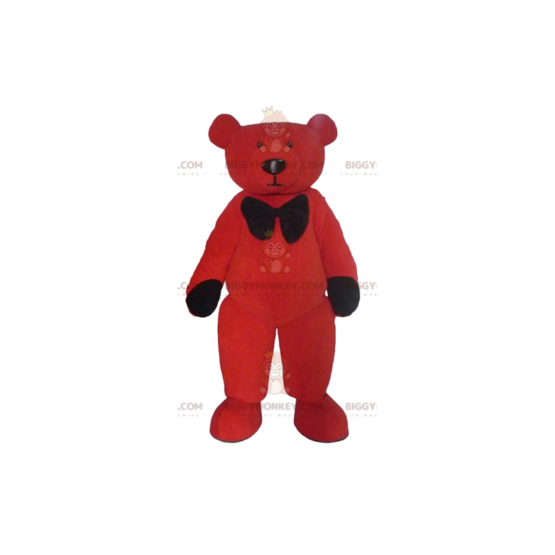 Kostým maskota červeno-černého plyšového medvídka BIGGYMONKEY™