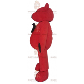 Costume da mascotte Teddy BIGGYMONKEY™ in peluche rosso e nero