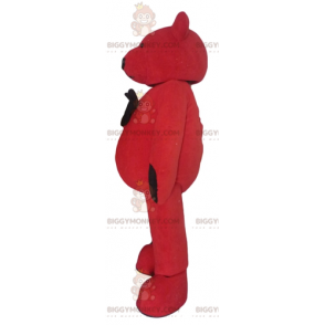 Red and Black Plush Teddy BIGGYMONKEY™ Mascot Costume -