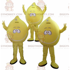 Setti 3 maskottia BIGGYMONKEY™ keltaisia sitruunoita -
