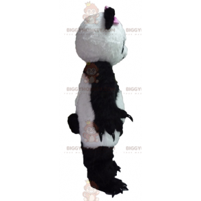 Kostium maskotki BIGGYMONKEY™ Czarno-biała panda z różową