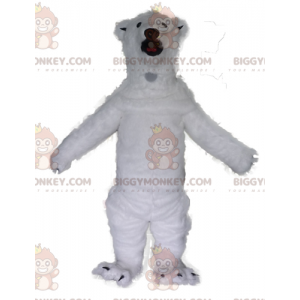 Costume da mascotte BIGGYMONKEY™ dell'orso polare bianco molto
