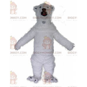 Costume da mascotte BIGGYMONKEY™ dell'orso polare bianco molto