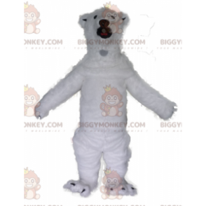 Disfraz de mascota BIGGYMONKEY™ de oso polar blanco muy