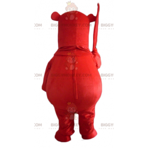 BIGGYMONKEY™ Costume mascotte grande orso rosso con foglia in