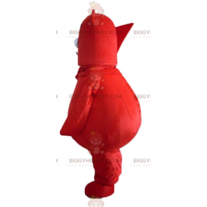 BIGGYMONKEY™ Costume mascotte grande orso rosso con foglia in