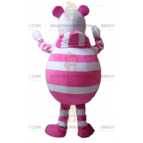 Costume de mascotte BIGGYMONKEY™ de souris à rayures blanches