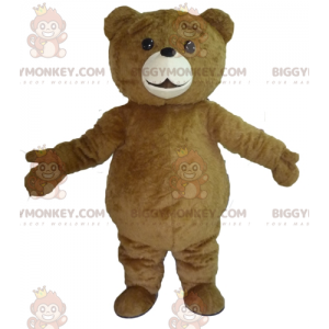 Costume de mascotte BIGGYMONKEY™ de gros ours brun mignon et