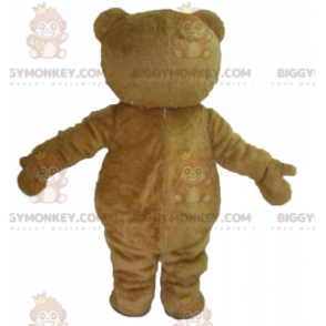 Traje de mascote BIGGYMONKEY™ de urso pardo fofo e gordo –