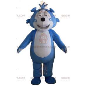 Costume de mascotte BIGGYMONKEY™ d'ours en peluche bleu et gris