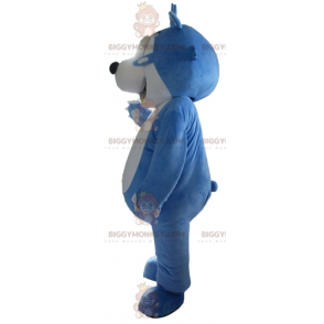 Costume da mascotte BIGGYMONKEY™ con orsacchiotto riccio blu e