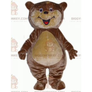 BIGGYMONKEY™ Big Smiling Brown & Tan pluche teddybeer