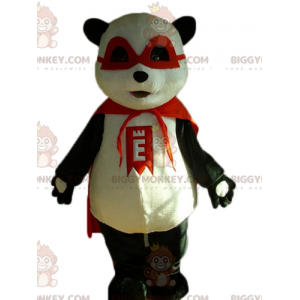 BIGGYMONKEY™ maskotdräkt av svart och vit panda med mask och